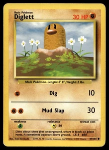 Diglett 047/102 Pokemon Base Set Unlimited Non Holo (MP) - Picture 1 of 2