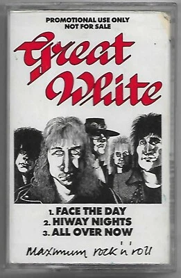 Great White Maximum Rock 'N' Roll CASSETTE PROMO Single 3 tracks Rock Hard Rock - Image 1 of 4