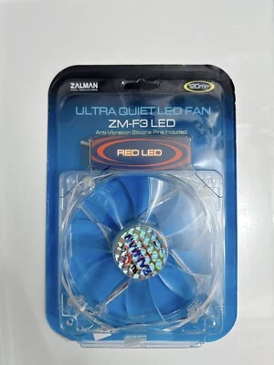 Zalman Ultra Quiet LED Fan 120mm ZM-F3 Red Color Light ZM-F3RL 3-pin - Image 1 of 2