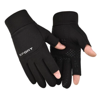 Guantes de ciclismo para hombre cálidos a prueba de viento impermeables deportes al aire libre terciopelo guantes de esquí Foto 1 de 4
