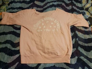 Rarissima felpa rosa tagliata anni 80 Catch A Rising Star New York City Club  - Foto 1 di 7