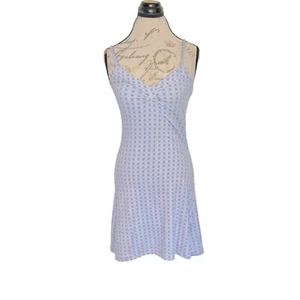 Pajamagram Womens Nightgown Sleepshirt Sleepwear Blue Geo Print Chemise Small - Picture 1 of 13
