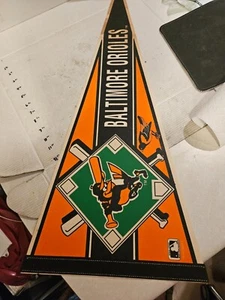 Vintage 1990s BALTIMORE ORIOLES MLB Baseball 30 X 12 Full Size Pennant - Picture 1 of 4