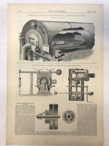 Perret Furnace fitted to a Cornish Boiler: The Engineer 1889 - Picture 1 of 2