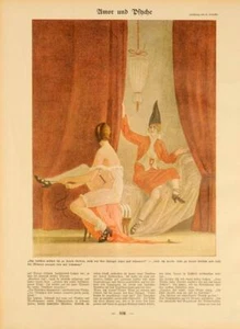 SIMPLICISSIMUS 1913 VON LENDECKE TANZSZENE AUF LEINEN ORIGINAL - Bild 1 von 1