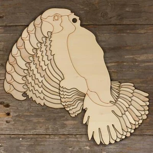10x Holzpapagei Sitz Handwerk Form 3 mm Sperrholz Tropischer Vogel Tier Pirat - Bild 1 von 4