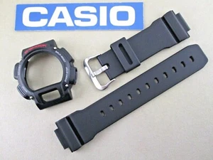 Genuine Casio G-Shock DW-9052 black watch band & bezel + studs DW-9050 DW-9051 - Picture 1 of 8