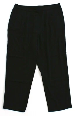 Pantalones para mujer Ellen Tracy negros de doble pliegue fluido elástico crepé nuevos con etiquetas Foto 1 de 2