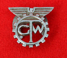  VINTAGE :   STEEL 'TRANSPORT AND GENERAL WORKERS UNION' LAPEL BADGE - VGC! 