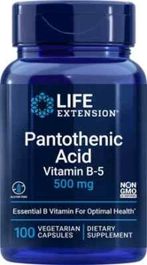 Life Extension Pantothenic Acid (Vitamin B5) 100 VegCap EXP:08/26 - Picture 1 of 1