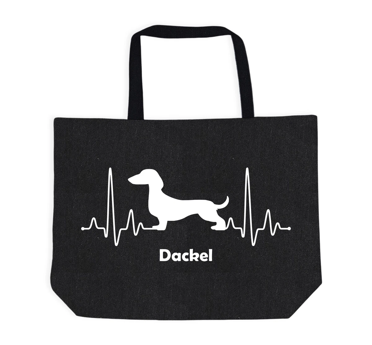 Dackel-Motiv Tragetasche Aus Polyester – 40x40x13 Cm, Wiederverwendbar, Wasserabweisend, Mit Innentasche