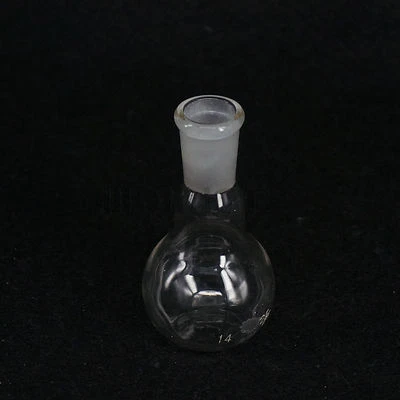 25ml 14/23 Joint One Mouth Short Neck Flat Bottom Flask Boiling Lab Glassware - Image 1 of 4