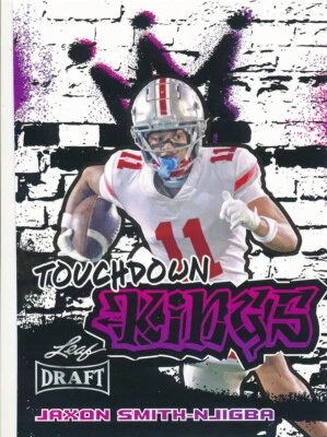#97 JAXON SMITH-NJIGBA 2023 Leaf Draft Football RC TOUCHDOWN KINGS SEAHAWKS - Image 1 of 2
