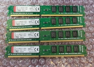 KINGSTON 16GB KIT (4x4GB) DDR3 PC3-12800U 1600MHz UNBUFFERED PC MEMORY/RAM - Picture 1 of 3