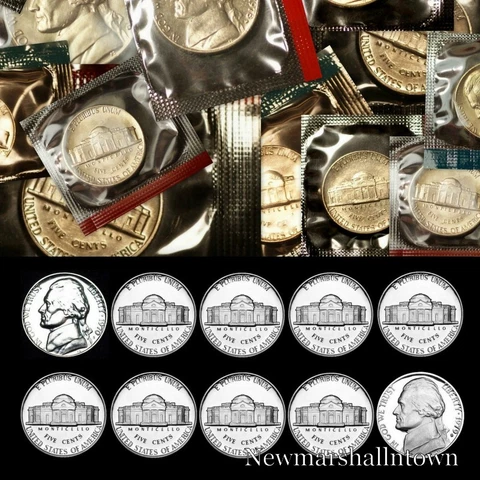 1970 1971 1972 1973 1974 1975 1976 1977 1978 1979 P+D+S Jefferson Mint Proof Set Cover