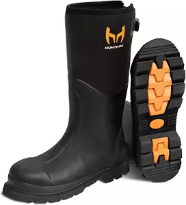 Rubber Work Boots, Steel Toe Rubber Boots for Men, Waterproof 6Mm Neoprene Rubbe - Picture 1 of 8