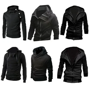 Mens Hoodie Long Sleeve Casual Sweatshirt SlimFit Pullover Cozy Athletic Outwear - Picture 1 of 9