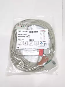 Schiller 2.410316 5-Lead ECG Leadwire Set, 1.2m, Radiotranslucent, NEW - Picture 1 of 3