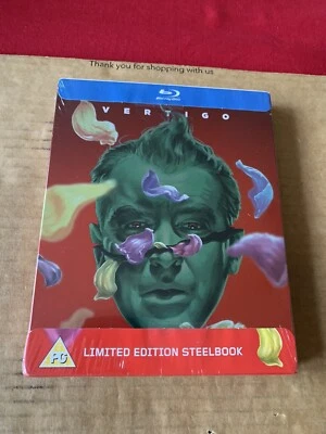 VERTIGO UK EXCLUSIVE BLU RAY STEELBOOK - NEW & SEALED Alfred Hitchcock Classic - Image 1 of 4