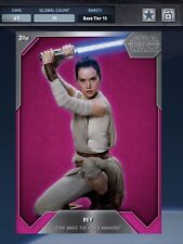 Topps Star Wars Card Trader Rey Pink Cloth Base Card 15cc