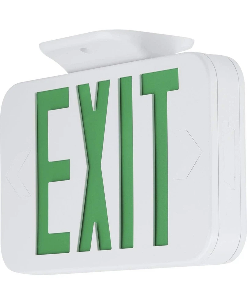 Progress Commercial PETPE-UG-30-RC LED Emergency Exit Sign, White - Image 1 of 1