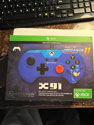 MICROSOFT XBOX ONE MEGAMAN 11 X91 HYPERSKIN USB WIRED CONTROLLER NEW IN BOX - Image 1 of 2