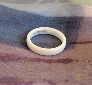 Neues weißes Keramikband Größe 6,5 - 4 mm breit - Bild 1 von 11