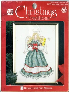 Ángel con Corazón - KIT de punto de cruz contado - Diseños para la aguja 5 x 7 - 18-Cnt - Imagen 1 de 2