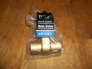 Premier 3/4 In. Brass C X C Gate Valve #242022 - Picture 1 of 4