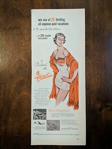 Anuncio estampado traje de baño Catalina 1951 vintage. Go Caribbean después de la Segunda Guerra Mundial  - Imagen 1 de 1