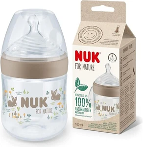 NUK for Nature Baby Bottle Medium Teat/Small, Breast-Like Ant-Colic Silicone - Picture 1 of 19