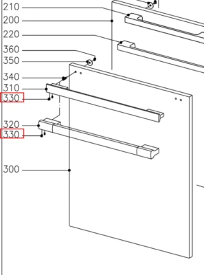 Manija para lavavajillas Miele. Tornillos de juego de pasador roscado M5x5 # 10793690 Foto 1 de 3
