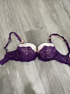 NWT VICTORIAS SECRET DREAM ANGELS LINED DEMI BUSTE BRA 32DD - Picture 1 of 4