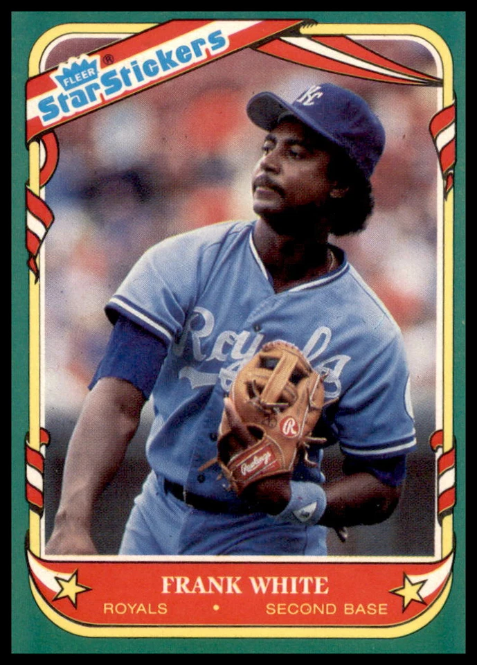 1987 Fleer Star Stickers #123 Frank White - Image 1 of 2