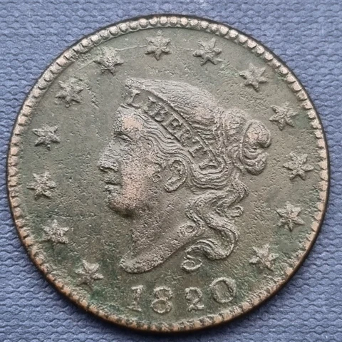 1820 Corronet Head Large Cent 1c Better Grade XF Details #53014 Cover