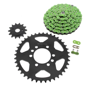 2004 2005 2006 Kawasaki KFX400 Green Chain & Black Sprocket 14/40 96L - Picture 1 of 1