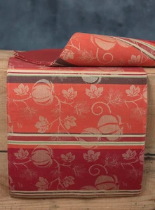 Placemats (Set of 2) Pumpkin Vine Jacquard Red Orange Fall Decor DII - Picture 1 of 7