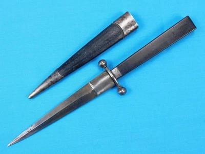 Старинный старый США гражданской войны маленький кинжал нож с ножнами - Изображение 1 из 4