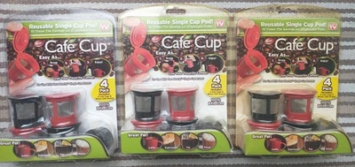 12 Cafe Cup Reusable K Cup Coffee Filter Keurig Pods As Seen on TV 3 Packs of 3 - Image 1 of 2