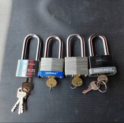 BRINKS *Hardened Steel Shackle* PADLOCKS *W/ 2"* Set of 4 - Image 1 of 4