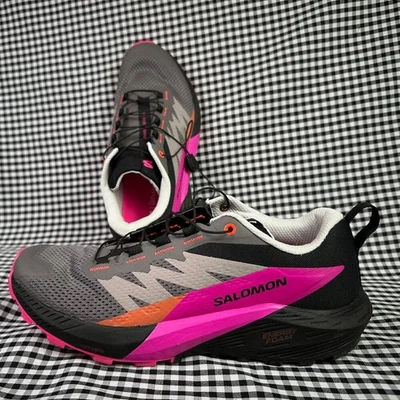 Salomon Sense Ride 5 Trail Running Senderismo Zapatos Rosa Gris Negro Para Mujer Talla 9 Foto 1 de 4