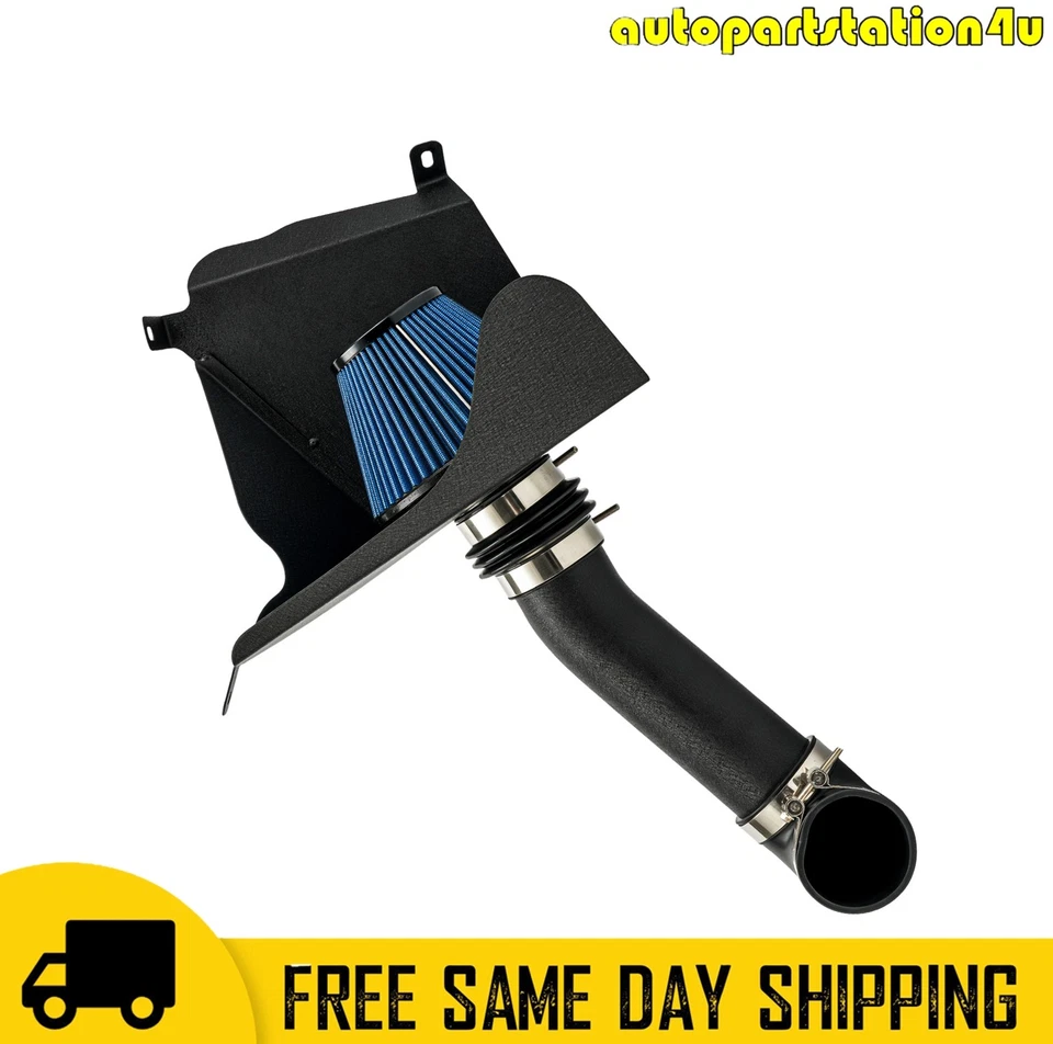 3" Cold Air Intake Kit + Blue Filter w/ Heat Shield For Jeep Cherokee 1991-01 4L Foto 1 de 4
