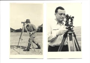 Y29535/ 2 x Foto AK Vermessungstechniker 50/60er Jahre - Picture 1 of 2