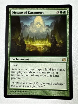 Dictate of Karametra - NM Regular Rare #121 Journey Into Nyx Magic MTG - Image 1 of 2