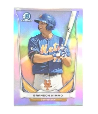 2014 Bowman Chrome Refractor #CTP-30 Brandon Nimmo RC (RANGERS) ! - Image 1 of 3
