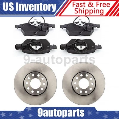 Rotores de freno de disco delanteros + pastillas de freno para Audi A6 1995 1996 1997 Foto 1 de 4