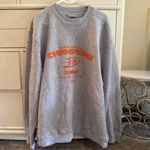 Anaheim Ducks 2007 Stanley Cup Champions – Crewneck Sweatshirt, Reebok-Men’s L - Picture 1 of 3