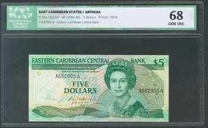 EAST CARIBBEAN STATES. 5 Dollars. 1986. Antigua. (Pick: 18a). ICG68. - Imagen 1 de 2