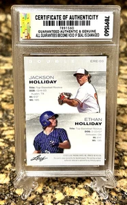ETHAN HOLLIDAY/JACKSON 2023 Leaf SPECIAL RELEASE Graded GEM-MT 10 ROOKIE #ERE-03 - Picture 1 of 4