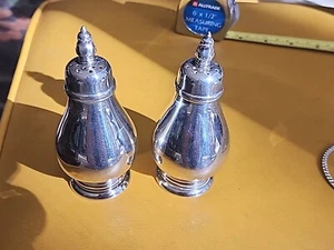 International Royal Danish Salt Pepper Shakers S107 American Sterling Silver  - Picture 1 of 8